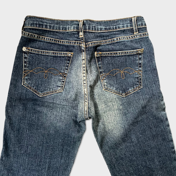 Vintage 90s Forever 21 High Rise Flare, Wide Leg Blue Jeans Size 9 - Picture 5 of 12